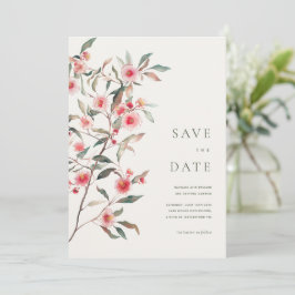 Eukalyptus Greenery & Pink Florals Wedding Save The Date