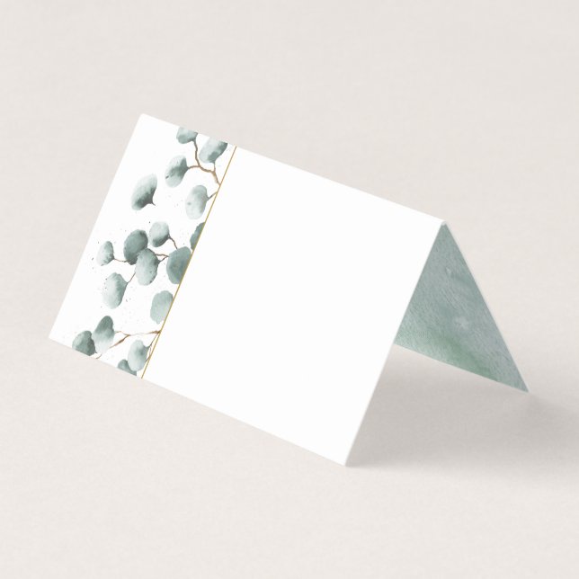 Eukalyptus Greenery-Platzkarten Visitenkarten (Vorderseite)