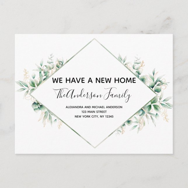 Eukalyptus Greenery Pos Postkarte (Vorderseite)