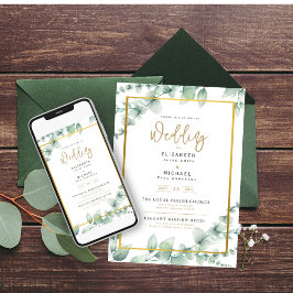 Eukalyptus Greenery Printed and Digital Wedding Einladung