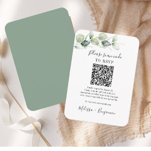 Eukalyptus Greenery QR Code UAWG Botanische Hochze Begleitkarte