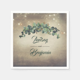 Eukalyptus Greenery Rustic Country Wedding Serviette