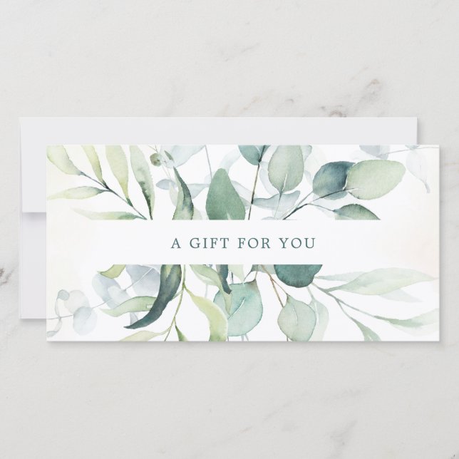 Eukalyptus Greenery Rustic Gift Certificate (Vorderseite)