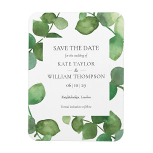 Eukalyptus Greenery Save the Date Magnet
