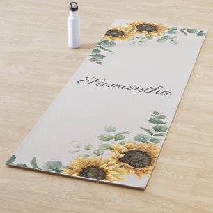 Eukalyptus Greenery Script Personalisiert Yogamatte