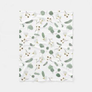 Eukalyptus Greenery Silver Dollar Gum Blüten Fleecedecke