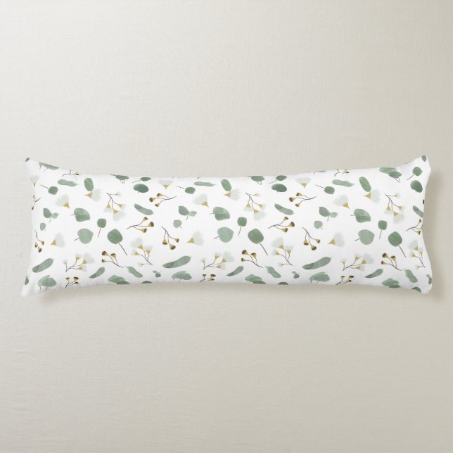 Eukalyptus Greenery Silver Dollar Gum Blüten Seitenschläferkissen (Vorderseite)