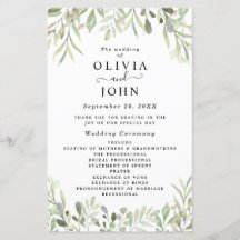 Eukalyptus Greenery Simple Wedding