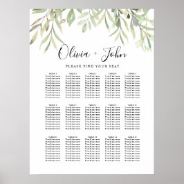 Eukalyptus Greenery Simple Wedding Poster