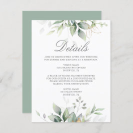 Eukalyptus Greenery Succulent Wedding Begleitkarte