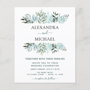 Eukalyptus Greenery Succulent Wedding Flyer
