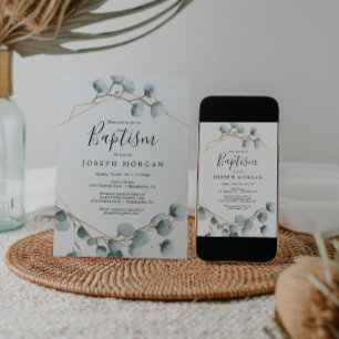 Eukalyptus Greenery Taufkarte Einladung