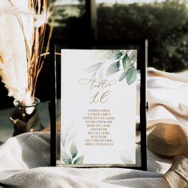 Eukalyptus Greenery Tischnummer 16 Seating Chart