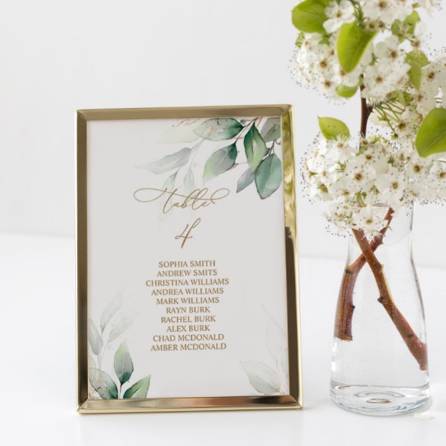 Eukalyptus Greenery Tischnummer 4 Seatmap (Von Creator hochgeladen)