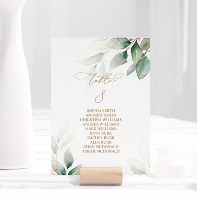 Eukalyptus Greenery Tischnummer 8 Sitzplakette (Von Creator hochgeladen)