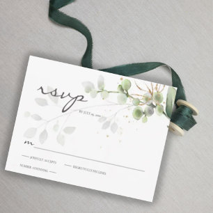 Eukalyptus Greenery UAWG RSVP Karte