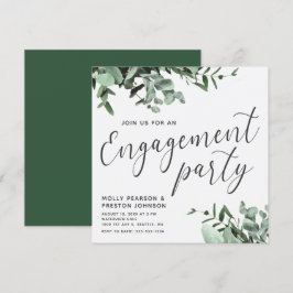 Eukalyptus Greenery Watercolor Engagement Party Einladung