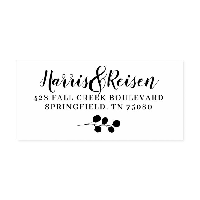 Eukalyptus Greenery Watercolor Foliage Wedding Permastempel (Design)