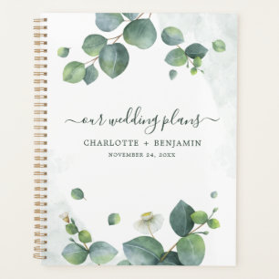 Eukalyptus Greenery Watercolor Script Wedding Planer