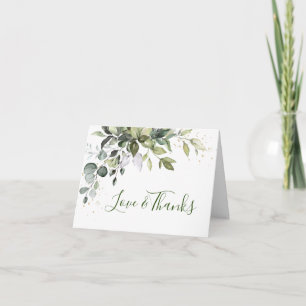 Eukalyptus Greenery Watercolor Wedding Dankeskarte