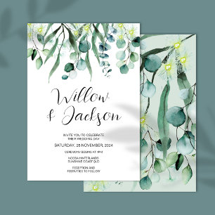 Eukalyptus Greenery Watercolor Wedding Einladung