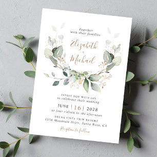 Eukalyptus Greenery Watercolor Wedding Einladung