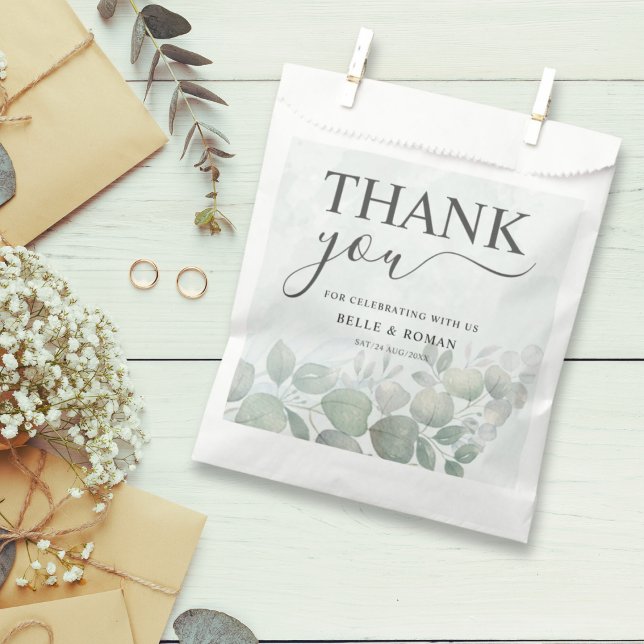 Eukalyptus Greenery Watercolor Wedding Geschenktütchen (Von Creator hochgeladen)