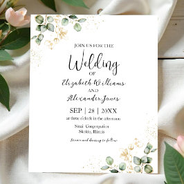 Eukalyptus Greenery Wedding Budget Einladung