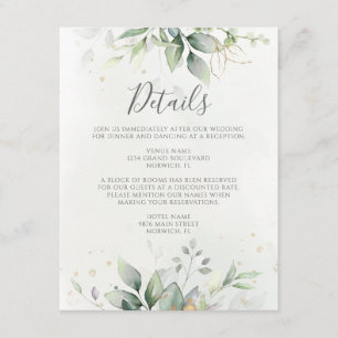 Eukalyptus Greenery Wedding Details Begleitkarte