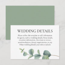 Eukalyptus Greenery Wedding Details