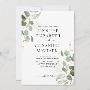 Eukalyptus Greenery Wedding Einladung