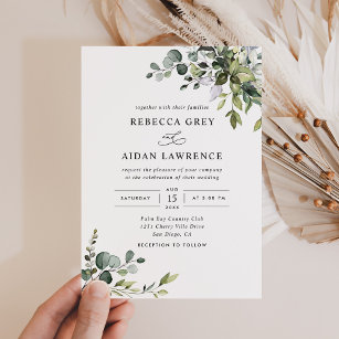 Eukalyptus Greenery Wedding Einladung