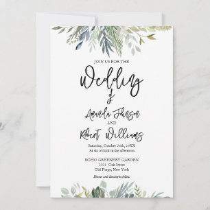Eukalyptus Greenery Wedding Einladung