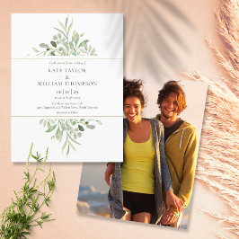 Eukalyptus Greenery Wedding Foto Einladungspostkarte