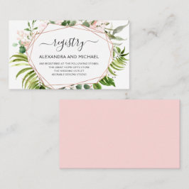 Eukalyptus Greenery Wedding Gift Registry Visitenkarte