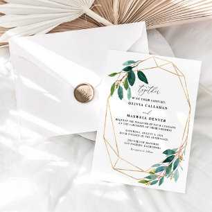 Eukalyptus Greenery Wedding Invitation Template Einladung