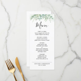 Eukalyptus Greenery Wedding Menu Menükarte