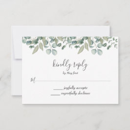 Eukalyptus Greenery Wedding RSVP Karte