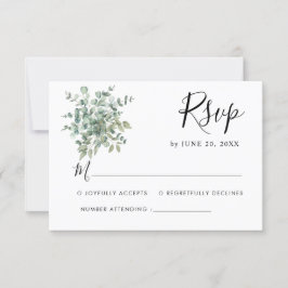 Eukalyptus Greenery Wedding RSVP Karte