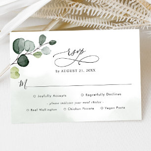 Eukalyptus Greenery Wedding Rsvp mit Optionen zum 
