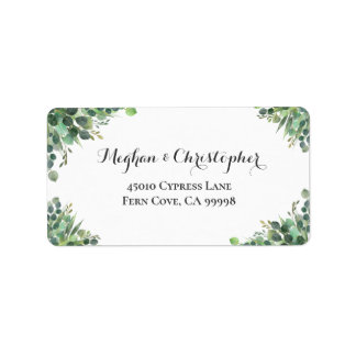 Eukalyptus Greenery Wedding RSVP Rücksendeadresse Adressaufkleber