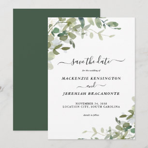 Eukalyptus Greenery Wedding Save the Date