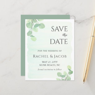 Eukalyptus Greenery Wedding Save the Date