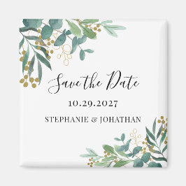 Eukalyptus Greenery Wedding speichern das Datum Magnet