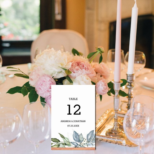 Eukalyptus Greenery Wedding Table Card Number Tischnummer (Von Creator hochgeladen)