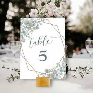 Eukalyptus Greenery Wedding Tischnummer