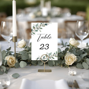 Eukalyptus Greenery Wedding Tischnummern