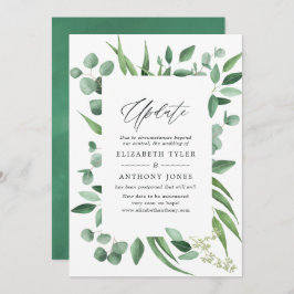Eukalyptus Greenery Wedding Update Einladung