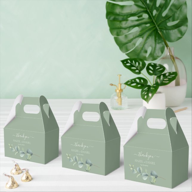 Eukalyptus Greenery Wedding Vielen Dank Geschenkschachtel (Zahlreiche)