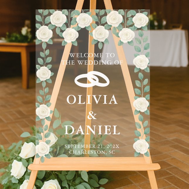 Eukalyptus Greenery Wedding Welcome Acrylschild (Von Creator hochgeladen)